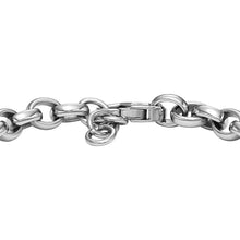 Carica l&#39;immagine nel visualizzatore di Gallery, Fossil JF04569040 Bracciale Uomo in Acciaio a Catena con piastrina - Harlow Linear Texture

