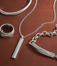 Carica l&#39;immagine nel visualizzatore di Gallery, Fossil JF04569040 Bracciale Uomo in Acciaio a Catena con piastrina - Harlow Linear Texture
