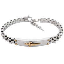 Carica l&#39;immagine nel visualizzatore di Gallery, JPBR0336B CESARE PACIOTTI Jewels Bracciale con targhetta in Argento 925 e Placcature Oro

