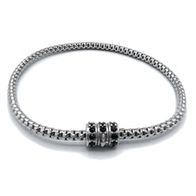 Carica l&#39;immagine nel visualizzatore di Gallery, JPBR0756B CESARE PACIOTTI Jewels Bracciale Elastico da Donna in Argento 925 e Zirconi Neri
