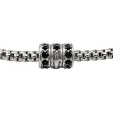 Carica l&#39;immagine nel visualizzatore di Gallery, JPBR0756B CESARE PACIOTTI Jewels Bracciale Elastico da Donna in Argento 925 e Zirconi Neri
