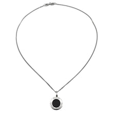 Carica l&#39;immagine nel visualizzatore di Gallery, JPCL0599B CESARE PACIOTTI Jewels Collana con Pendente Moneta in Argento 925 e Onice
