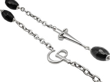 Carica l&#39;immagine nel visualizzatore di Gallery, JPCL0725B CESARE PACIOTTI Jewels Collana Lunga da Donna in Argento 925 e Cristalli Neri
