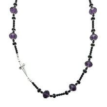 Carica l&#39;immagine nel visualizzatore di Gallery, JPCL0757B CESARE PACIOTTI Jewels Collana Lunga da Donna in Argento 925 e Cristalli Neri e Viola
