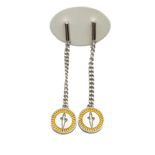 Carica l&#39;immagine nel visualizzatore di Gallery, JPOR0656B CESARE PACIOTTI Jewels Orecchini Pendenti in Argento con Charms Moneta
