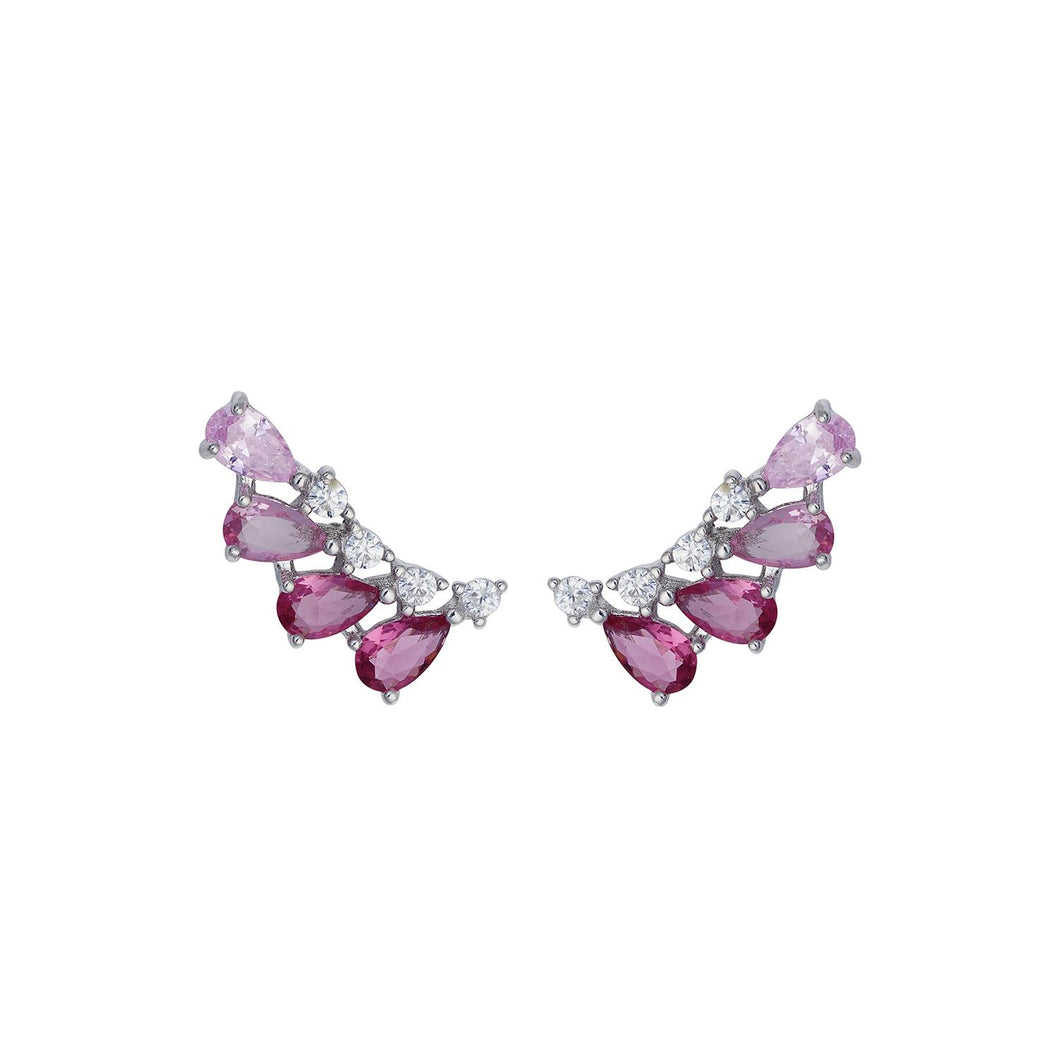 ORA 209 Orecchini in Argento e Zirconi Degradè Rosa di COMETE Gioielli