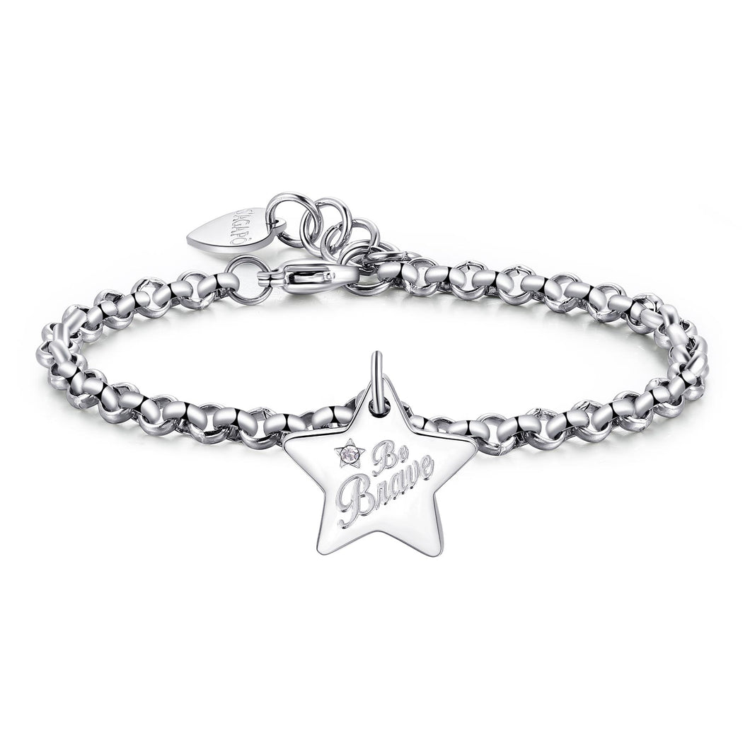 SBM35 Bracciale S'AGAPò Be Brave con Charm a forma di Stella