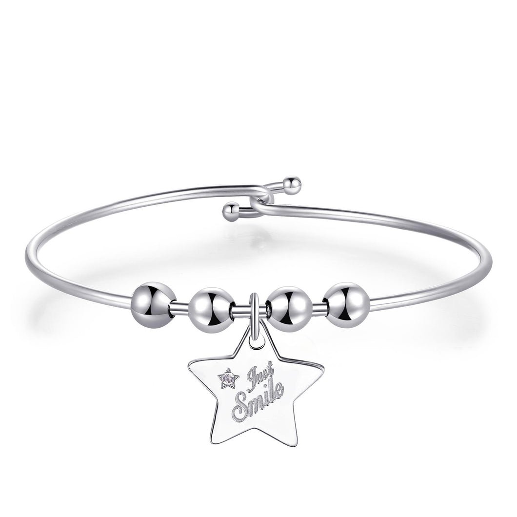 SBM36 Bracciale S'AGAPò Just Smile con Charm a forma di Stella
