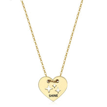 Carica l'immagine nel visualizzatore di Gallery, Collana da Donna con Cuore di S'AGAPò Collezione "Be My Always" Modello "Shine". In Acciaio placcato Oro Giallo 14k con finitura Lucida.
