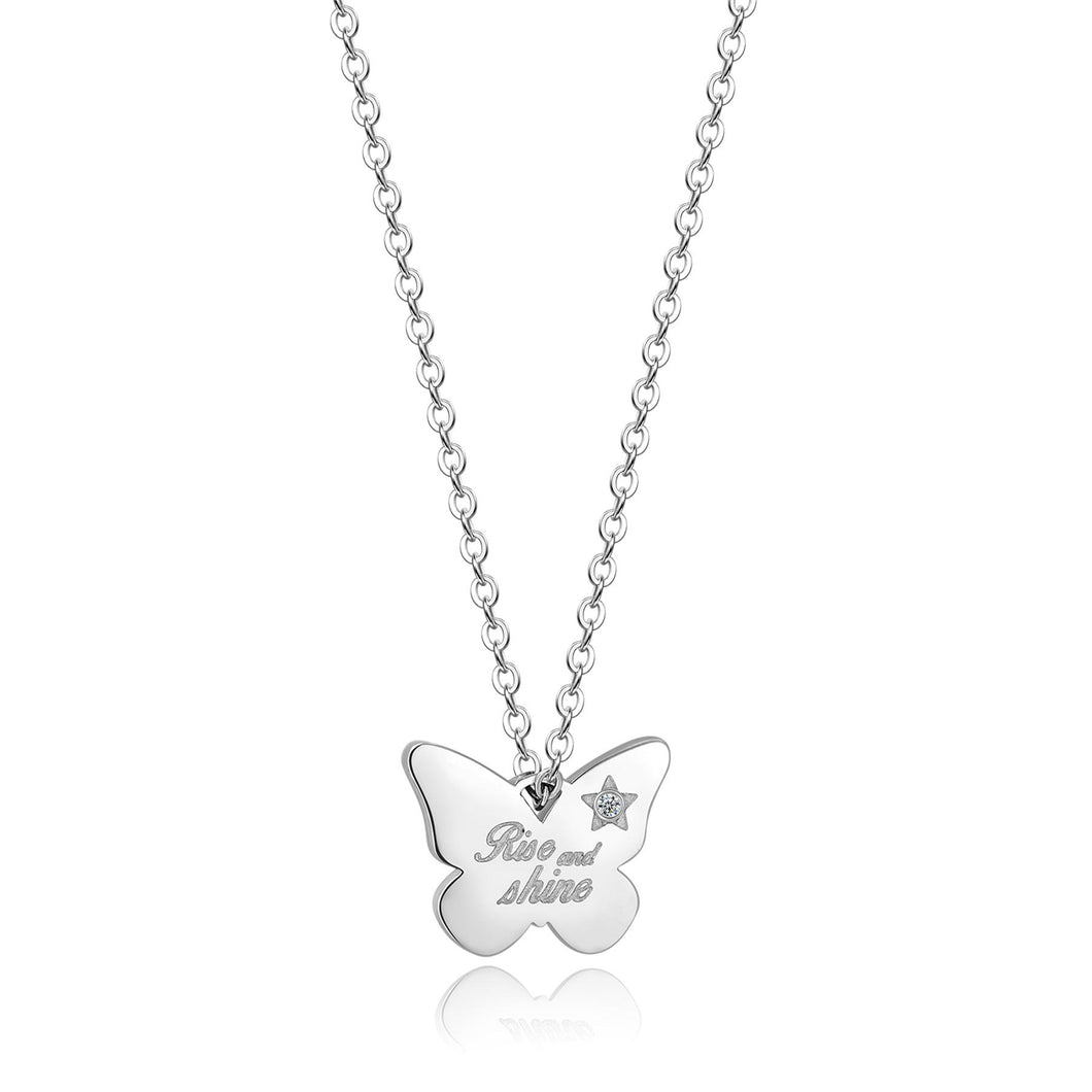 SBM49 Collana S'AGAPò Rise and Shine con pendente a forma di Farfalla