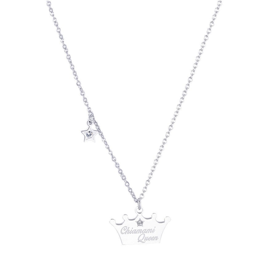 SBM62 Collana S'AGAPò BE MY ALWAYS Chiamami Queen con pendente a forma di Corona