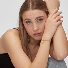 Carica l'immagine nel visualizzatore di Gallery, SBY018 S'AGAPò Bracciale "Grazie di essere la miglior sorella del mondo" placcato oro
