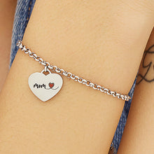 Carica l'immagine nel visualizzatore di Gallery, Bracciale S'AGAPò con pendente a forma di Cuore 'Mom - tutto l'amore è per te Mamma' SBY034
