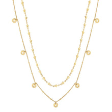 Carica l'immagine nel visualizzatore di Gallery, Collana doppia lunga con pendenti a forma di stella in acciaio pvd oro S'AGAPò LUCE SCE20
