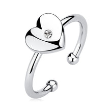 Carica l'immagine nel visualizzatore di Gallery, Anello con Cuore in acciaio 316L e cristallo S'AGAPò DAYS SDY17
