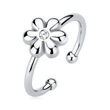 Carica l'immagine nel visualizzatore di Gallery, Anello con Fiore in acciaio 316L e cristallo S'AGAPò DAYS SDY20
