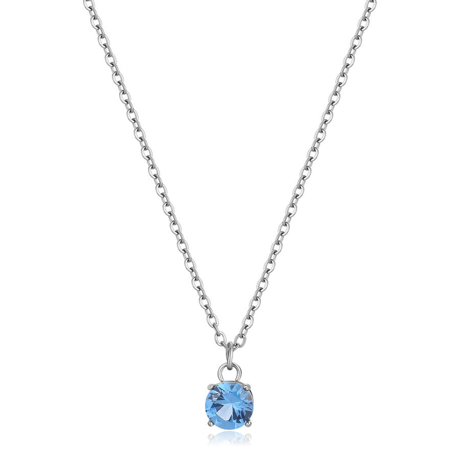 SDZ04 Collana S'AGAPò DAZZLY con cristallo color light sapphire
