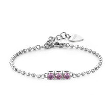 Carica l&#39;immagine nel visualizzatore di Gallery, SDZ21 Bracciale S&#39;AGAPò DAZZLY con Trilogy di cristalli color Violet
