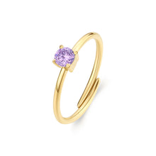 Carica l&#39;immagine nel visualizzatore di Gallery, SDZ40 Anello S&#39;AGAPò DAZZLY Dorato con cristallo color Violet
