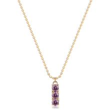 Carica l&#39;immagine nel visualizzatore di Gallery, SDZ42 Collana S&#39;AGAPò DAZZLY Dorata con Trilogy di cristalli color Violet
