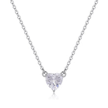Carica l&#39;immagine nel visualizzatore di Gallery, SDZ56 Collana SAGAPO Dazzly in acciaio con Cristallo di Zircone a forma di Cuore
