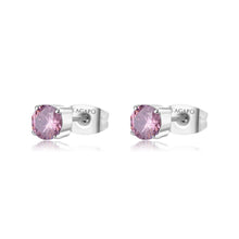 Carica l&#39;immagine nel visualizzatore di Gallery, SDZ90 Orecchini a Punto Luce S&#39;AGAPò DAZZLY con cristallo Colore Rosa da 5mm
