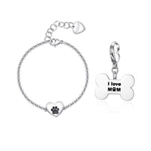 Carica l'immagine nel visualizzatore di Gallery, Bracciale Cuore con dedica + Charm da collare pet di S'AGAPò ME+YOU SEY16
