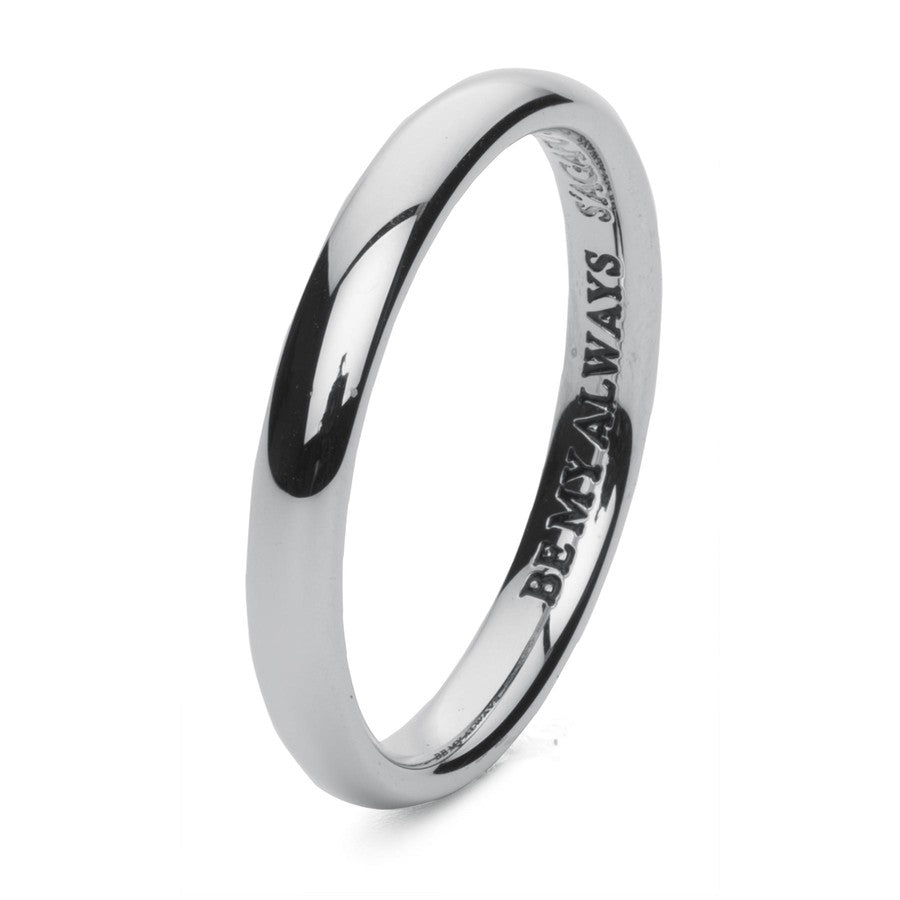 SFV36 Anello a Fede S'AGAPò FORLOVE in Acciaio con scritta Be my always