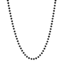 Carica l'immagine nel visualizzatore di Gallery, collana con perline in vetro nero sfaccettato e acciaio lucido di S’agapo Happy
