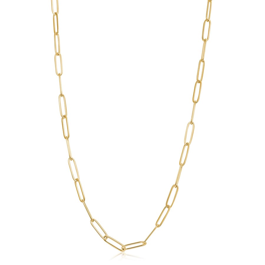 SHK02 Collana a Girocollo S'Agapò CHUNKY con maglia a Catena Forzatina in Acciaio PVD Oro