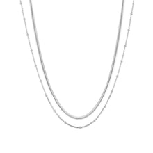 Carica l'immagine nel visualizzatore di Gallery, Collana doppia con catena snake e catena con palline di S'Agapò CHUNKY in Acciaio 316L SHK08
