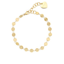 Carica l'immagine nel visualizzatore di Gallery, Bracciale con catena a dischetti in Acciaio placcato oro 14k 
