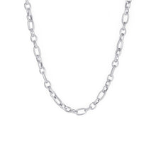 Carica l&#39;immagine nel visualizzatore di Gallery, SHK10 Collana a Girocollo Sagapo CHUNKY con maglia a Catena in Acciaio Lucido
