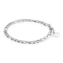 Carica l&#39;immagine nel visualizzatore di Gallery, SHK13 Bracciale S&#39;Agapò CHUNKY in acciaio lucido con catena maglia Grumetta
