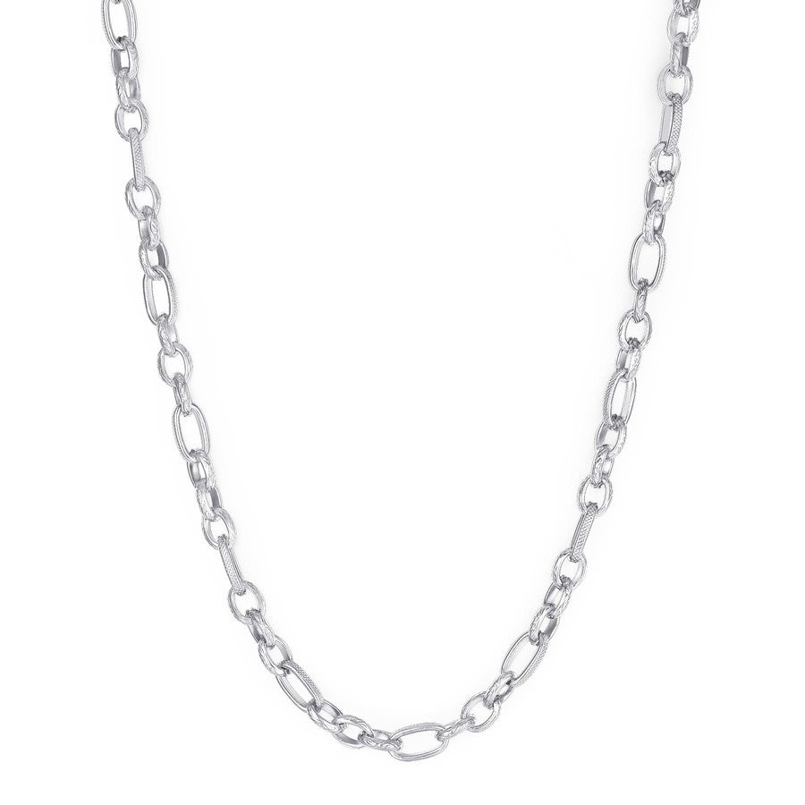 SHK21 Collana lunga Sagapo CHUNKY con maglia a Catena in Acciaio