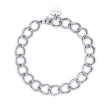 Carica l'immagine nel visualizzatore di Gallery, bracciale a maglie larghe in acciaio lucido di sagapo linea chunky
