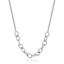Carica l'immagine nel visualizzatore di Gallery, Collana girocollo con catena spiga e rolò lavorata Sagapo CHUNKY in Acciaio SHK61
