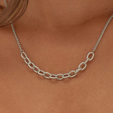 Carica l'immagine nel visualizzatore di Gallery, Collana girocollo con catena spiga e rolò lavorata Sagapo CHUNKY in Acciaio SHK61
