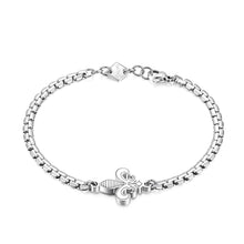 Carica l&#39;immagine nel visualizzatore di Gallery, SIN13 Bracciale Sagapo INDIE in Acciaio con Giglio e smalto nero
