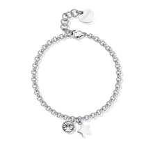 Carica l'immagine nel visualizzatore di Gallery, Bracciale con pendenti Stella e Cristallo in acciaio S'Agapò LUCKY LIGHT SKT27
