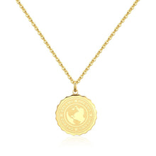 Carica l&#39;immagine nel visualizzatore di Gallery, SKY02 Collana S&#39;AGAPò LUCKY COIN Dreams con pendente globo in acciaio Placcato Oro

