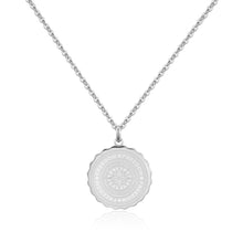 Carica l&#39;immagine nel visualizzatore di Gallery, SKY05 Collana S&#39;AGAPò LUCKY COIN Freedom con pendente rosa dei venti in acciaio
