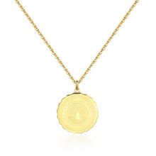 Carica l&#39;immagine nel visualizzatore di Gallery, SKY08 Collana S&#39;AGAPò LUCKY COIN Life con pendente Albero della Vita in acciaio Placcato Oro
