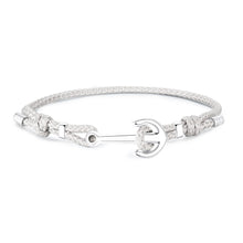 Carica l'immagine nel visualizzatore di Gallery, Bracciale in Acciaio e cordino in Nylon Bianco S'Agapò ANCHOR SOR16
