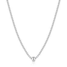 Carica l&#39;immagine nel visualizzatore di Gallery, collana da uomo con pendente ad anellino in acciaio lucido color argento
