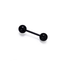 Carica l&#39;immagine nel visualizzatore di Gallery, Orecchino singolo da uomo a bilanciere modello pallina pallina in acciaio nero
