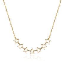 Carica l'immagine nel visualizzatore di Gallery, Collana donna con 7 stelline in acciaio e pvd oro S'Agapò STARLOVE SRL02
