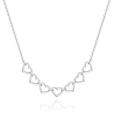 Carica l'immagine nel visualizzatore di Gallery, Collana donna con 7 cuoricini in acciaio S'Agapò STARLOVE SRL03
