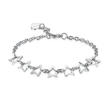 Carica l'immagine nel visualizzatore di Gallery, Bracciale donna con 7 stelline in acciaio S'Agapò STARLOVE SRL12
