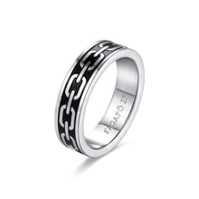 Carica l'immagine nel visualizzatore di Gallery, Anello a Fascia in Acciaio con smalto nero di S'AGAPò RIPPLE SRP37
